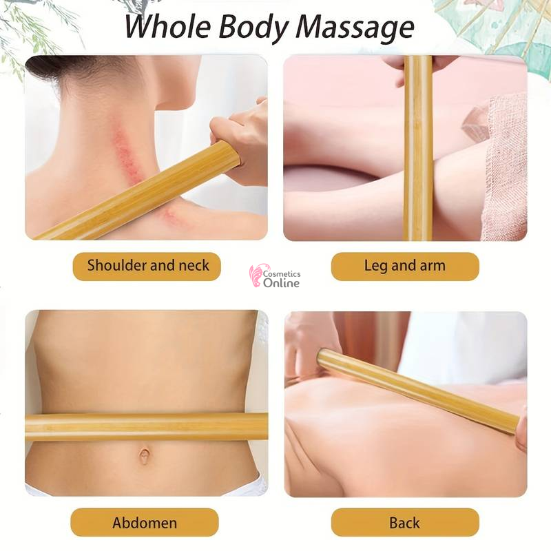 Bat din lemn natural de bambus pentru masaj 002295 terapeutic/anticelulitic