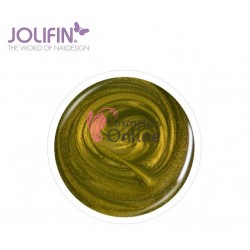 Gel UV Jolifin colorat Pearl Gold 5 ml + 1 Pigment Oglinda Cadou
