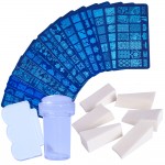 Kit cu matrite de unghii KSM06 cu Stampila si 6 Bureti