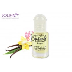Ulei pentru cuticule Jolifin cu aroma de vanilie, 5 ml cu roll-on