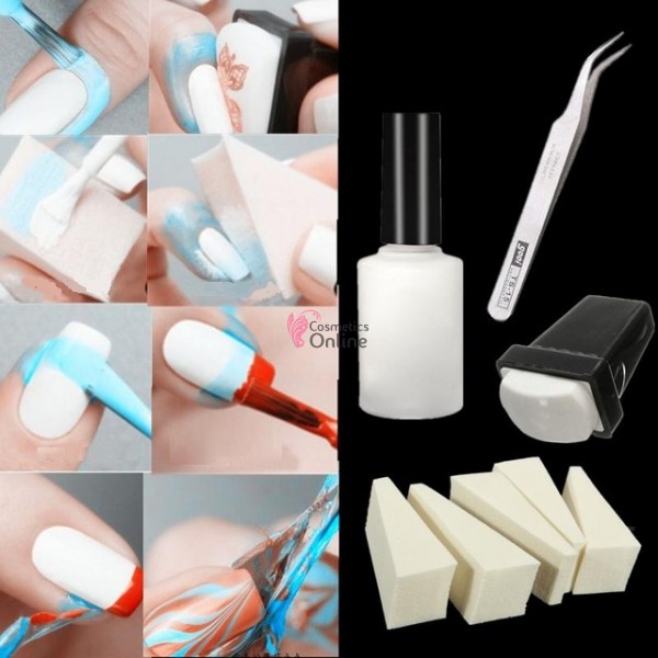 Kit de unghii cu Baza Peel Off si Accesorii