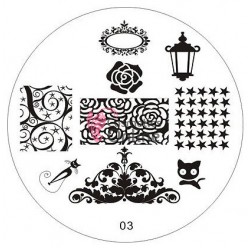 Matrita de Unghii din metal rotunda 5,5cm AP 03