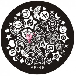 Matrita de Unghii din metal rotunda 5,5cm AP 49