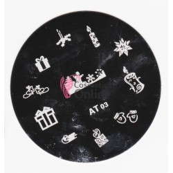 Matrita de Unghii din metal rotunda 5,5cm AT003