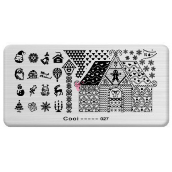 Matrita de Unghii din metal dreptunghiulara 6x12cm Cool 027