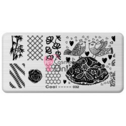 Matrita de Unghii din metal dreptunghiulara 6x12cm Cool 032