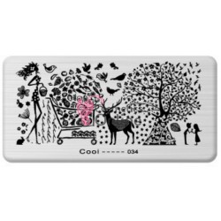 Matrita de Unghii din metal dreptunghiulara 6x12cm Cool 034