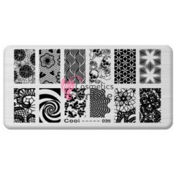 Matrita de Unghii din metal dreptunghiulara 6x12cm Cool 035