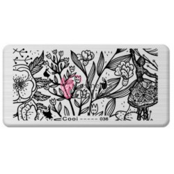 Matrita de Unghii din metal dreptunghiulara 6x12cm Cool 036