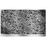Matrita de Unghii din metal dreptunghiulara 16,2x10,2cm XL Flowers 03