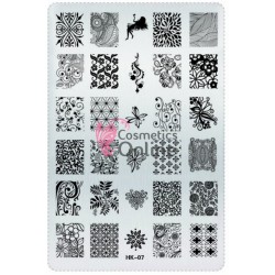 Matrita de Unghii din metal dreptunghiulara 14,5x8,8cm XL HK07