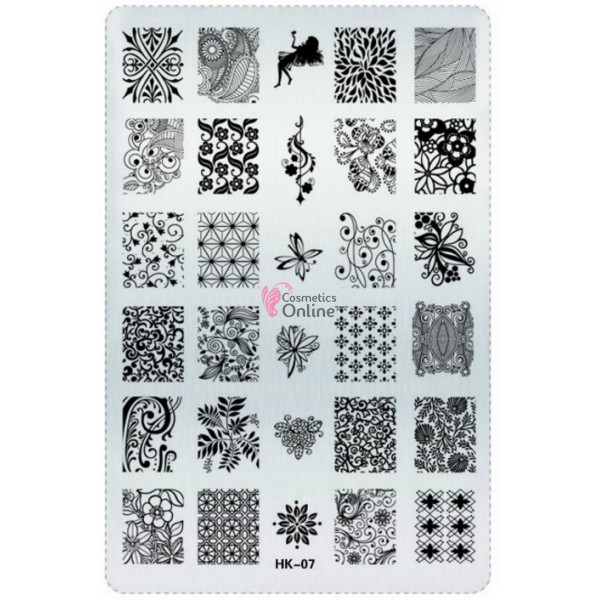 Matrita de Unghii din metal dreptunghiulara 14,5x8,8cm XL HK07