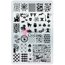 Matrita de Unghii din metal dreptunghiulara 14,5x8,8cm XL HK11 Halloween