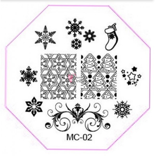 Matrita de Unghii din metal hexagonala 6cm MC 02