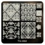 Matrita de Unghii din metal patrata 6,2x6,2cm TU002