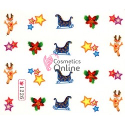 Stickere cu Apa pentru unghii cod 1226  - Sarbatori de Iarna