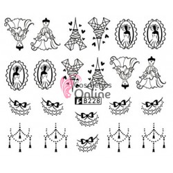 Stickere cu Apa pentru unghii cod B228NG