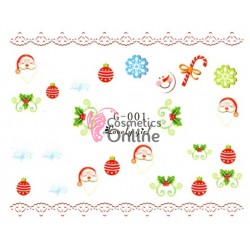 Stickere cu Apa pentru unghii cod G001 - Sarbatori de Iarna