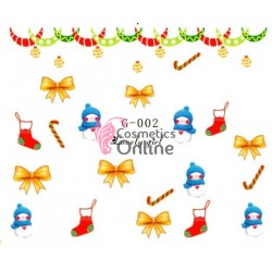 Stickere cu Apa pentru unghii cod G002 - Sarbatori de Iarna