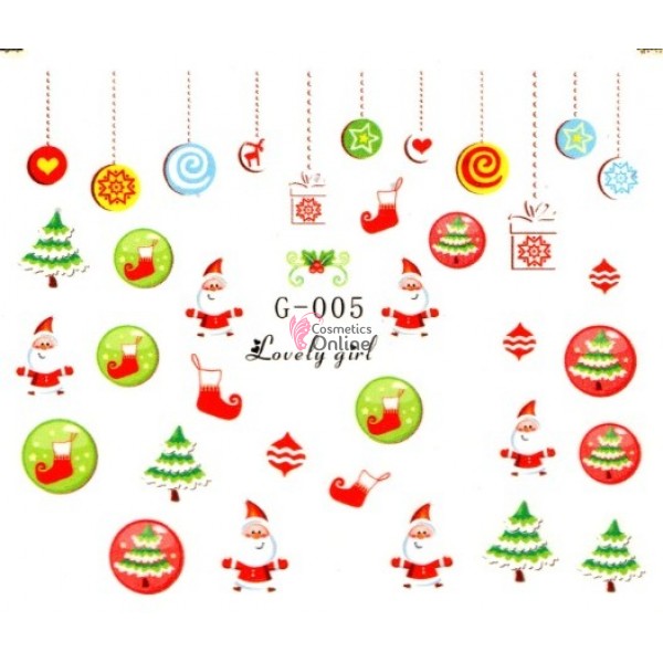 Stickere cu Apa pentru unghii cod G005 - Sarbatori de Iarna