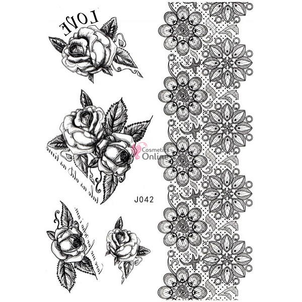 Tatuaje temporare pentru corp HENNA Negru J042