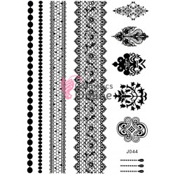 Tatuaje temporare pentru corp HENNA Negru J044